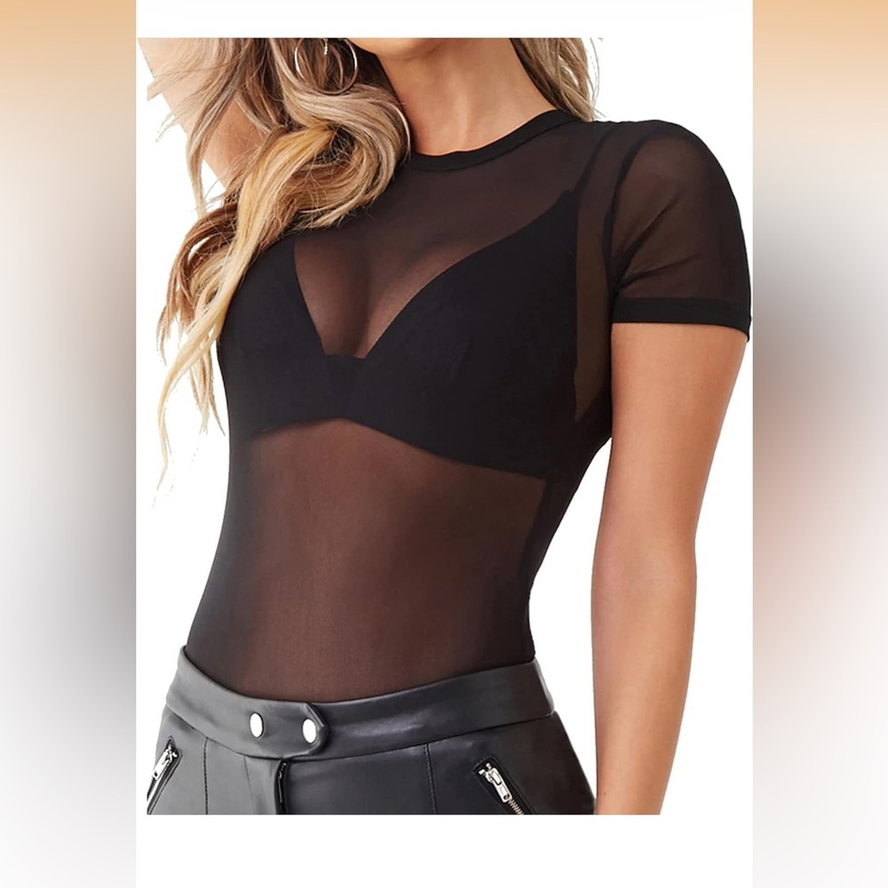 Elegant Black Sheer top